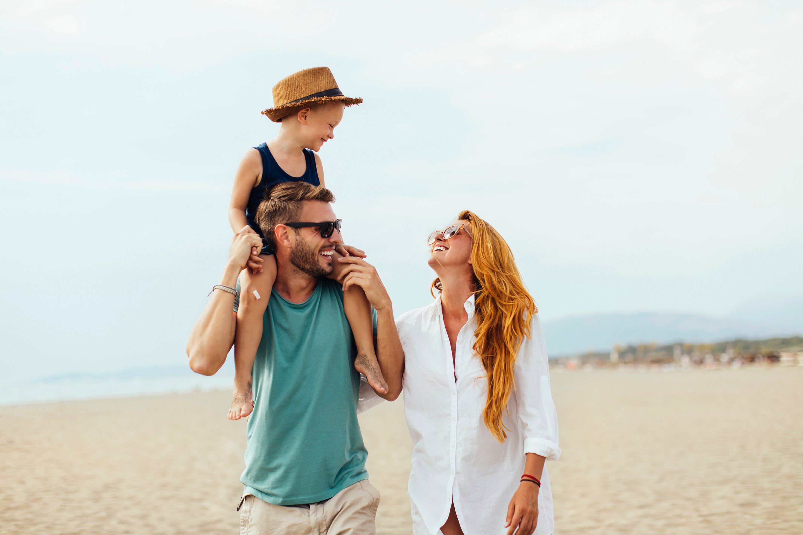 Family at the beach